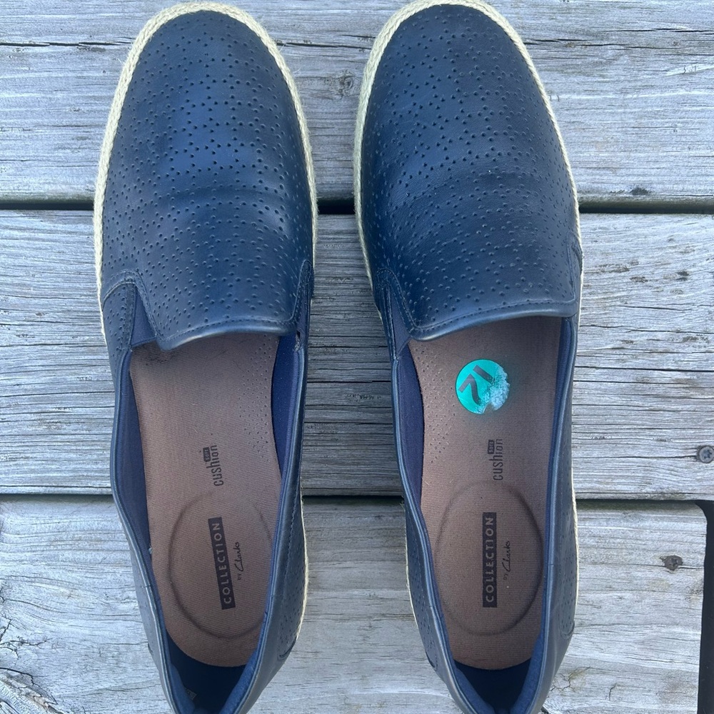 Collection by Clarks Elaina Ruby slip-on loafers, navy blue, size 12